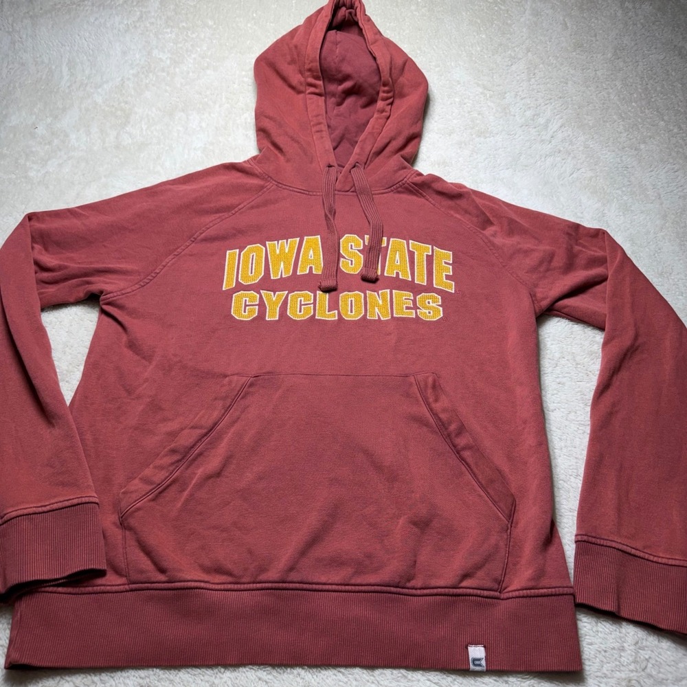 Colosseum Iowa State Cyclones Mens Medium Hoodie Maroon Red NCAA Sweatshirt